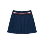 Pleated Mini Skirt Striped Waistband - Image 12