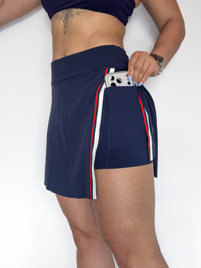 Contrast Stripe Tennis Skort - Image 4