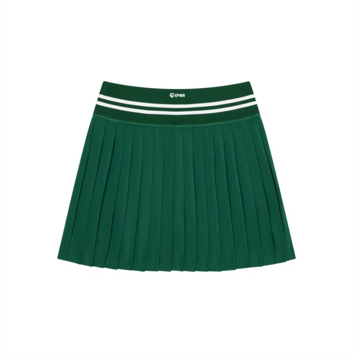 Pleated Mini Skirt Striped Waistband - Image 10