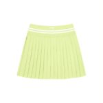 Pleated Mini Skirt Striped Waistband - Image 8