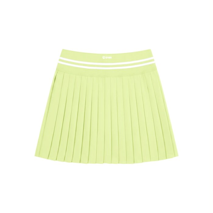 Pleated Mini Skirt Striped Waistband - Image 8