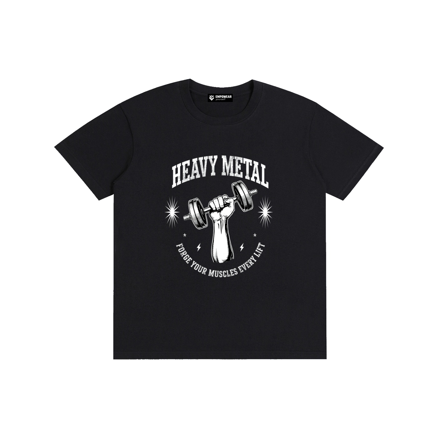 https://ajmall-vc-public-bucket.oss-us-west-1.aliyuncs.com/hugepod/material/custom_printing/b69e9c17f38c4887bf6379e33a074d5a.png Cotton Crewneck T-Shirt | Heavy Metal - Image 1