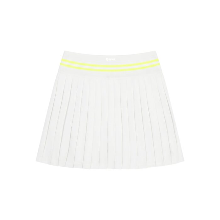 Pleated Mini Skirt Striped Waistband - Image 6