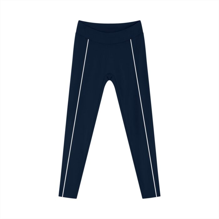 Contrast Piping High-Waist Leggings - Image 7