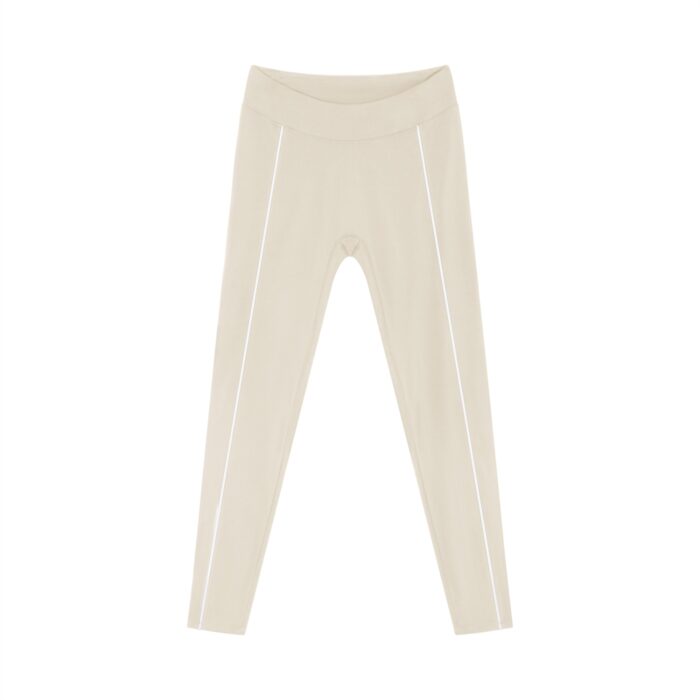 Contrast Piping High-Waist Leggings - Image 3