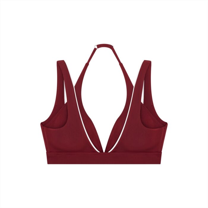 Contrast Piping Halter Sports Bra - Image 4