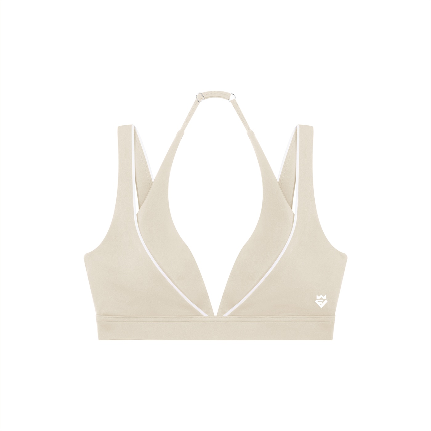 https://ajmall-vc-public-bucket.oss-us-west-1.aliyuncs.com/hugepod/material/custom_printing/400e084dd8b94cbd8caec888f97cd618.png Contrast Piping Halter Sports Bra - Image 1