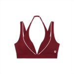 Contrast Piping Halter Sports Bra - Image 3