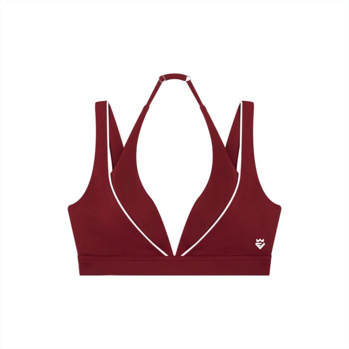 Contrast Piping Halter Sports Bra - Image 3
