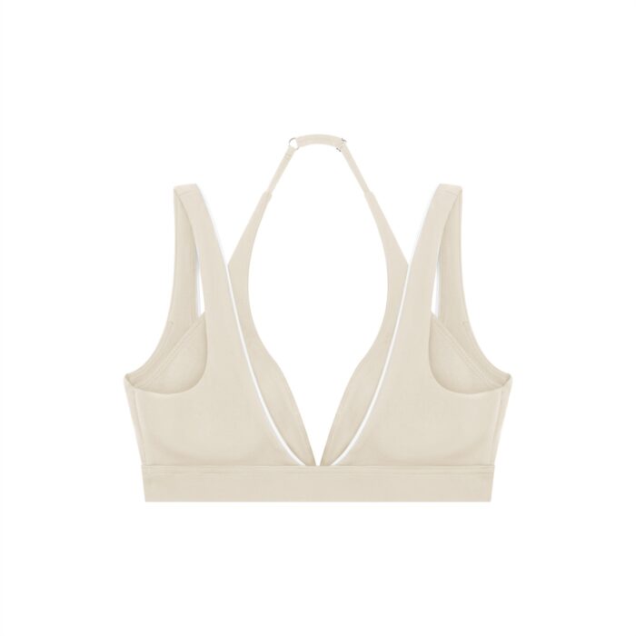 Contrast Piping Halter Sports Bra - Image 2