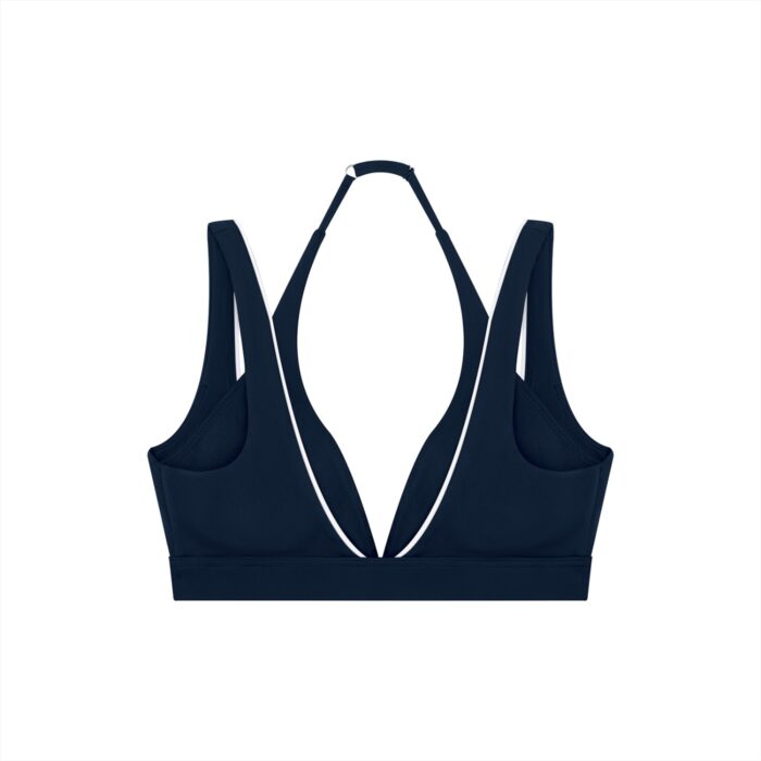 Contrast Piping Halter Sports Bra - Image 6