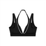 Contrast Piping Halter Sports Bra - Image 8