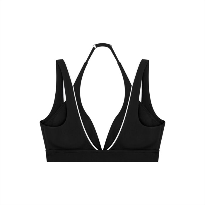 Contrast Piping Halter Sports Bra - Image 8